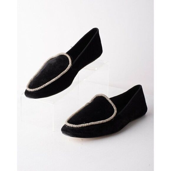 Zara Home Christmas Womens Jeweled Slippers Loafer - Picture 1 of 9